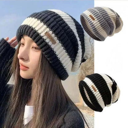 Unisex Stacking Knitted Beanie Cap – Winter Warm Striped Hip-Hop Bonnet Hat FitiqueFit
