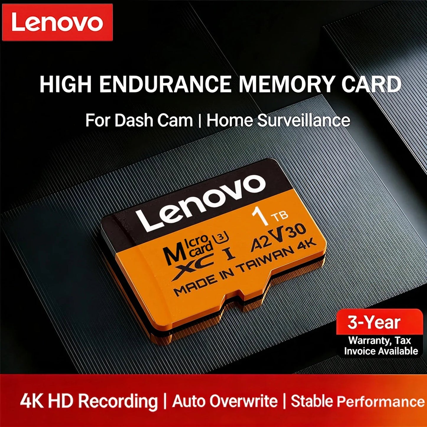 Lenovo High Speed Cartao De Memoria U3 V30 UHS-1 Class 10 Storage Card 1TB 512GB Micro SD Card Flash Cards For Nintendo Switch Pi-Mart