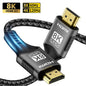 8K HDMI-Compatible Cable 4K@120Hz 8K@60Hz HDMI 2.1 Cable 48Gbps Adapter For RTX 3080 eARC HDR Video Cable PC Laptop TV box PS5 Pi-Mart