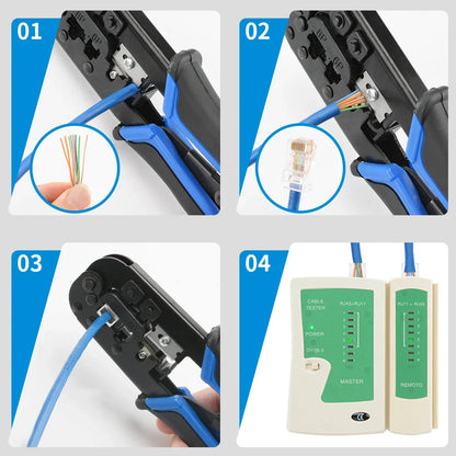10/20/30/50Pcs Pass Through RJ45 Cat6/Cat5e Connectors Crystal End 8P8C Crimp UTP Standard Ethernet Network Modular Plug Pi-Mart