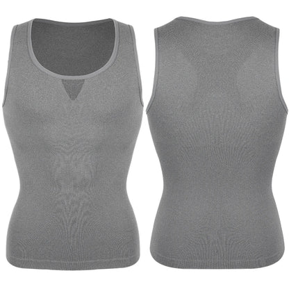 Mens Slimming Body Shaper Chest Compression Shirts Tummy Control Shapewear Gynecomastia Abdomen Slim Vest Waist Trainer Corset NovaCart