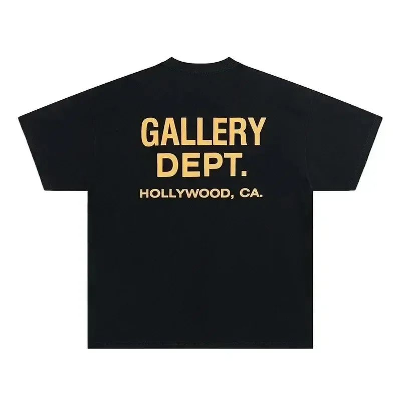 Vintage High Street T-shirt Gallery Printed Shirt Fashion Letter Printed T-shirt Casual O-neck T-shirt Summer Brand Top NovaCart
