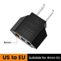 Elough 4.0mm US To EU Converter Plugs European EU To US America Travel Plug Adapter US to EU Power Adapter Electrical Plug Pi-Mart