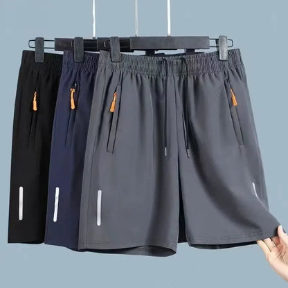 Summer Men Shorts Ice Silk Running Gym Sport Shorts Quick Dry Breathable Beach Short Pant Fitness Jogging Cool Casual Sportswear Pi-Mart