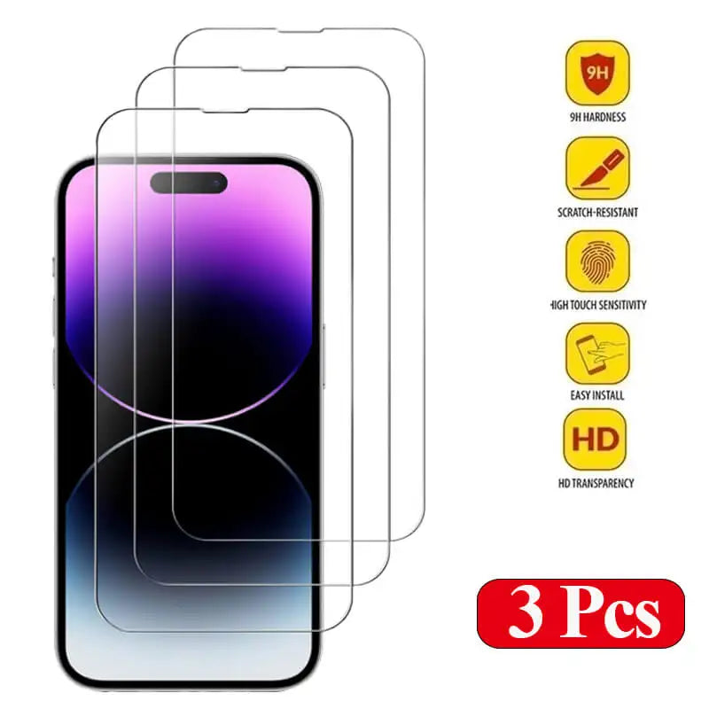 Tempered Glass for iPhone 14 Pro 15 16 17 13 12 11 pro max screen protector for iphone 15 pro mica for iphone 13 14 pro glass NovaCart