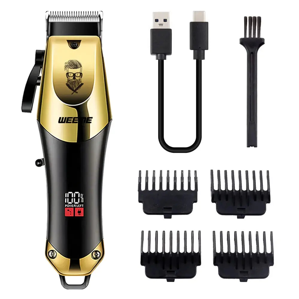 T9 Vintage Men's Electric Hair Clipper Beard Trimmer/Rechargeable Hair Cutting Machine With Nose Hair Trimmer Kit Boyfriend Gift NovaCart