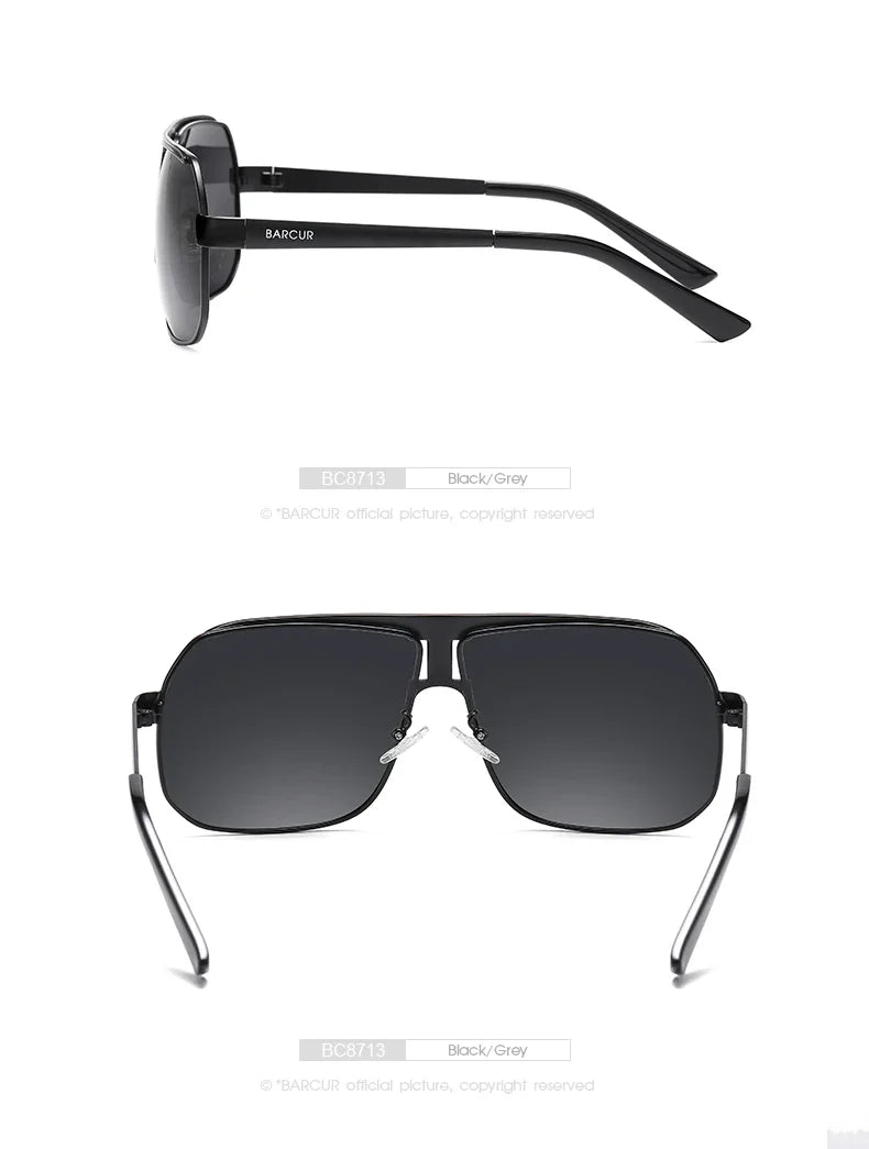BARCUR Polarized Sports Sunglasses for Men Fashionable Fishing Driving Hiking and Outdoor Eyewear UV400 Protection Gradient Lenses Stevvex