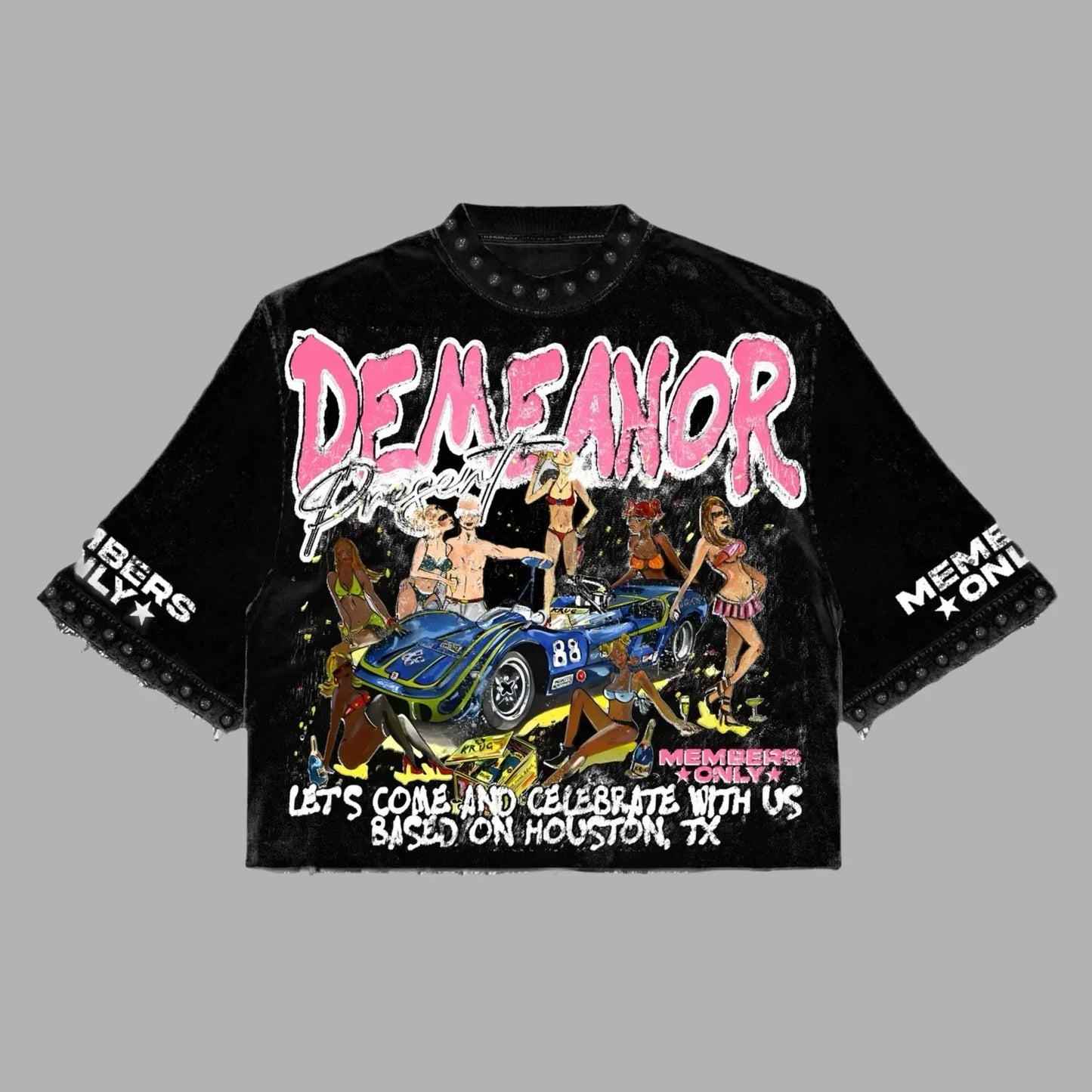 Womens Y2k Grunge Shirts Baggy Rhinestone Crew Neck Short Sleeves Harajuku Vintage Girls Clothes Hip Hop Graphic Print T Shirts NovaCart