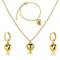 Round Pearl Jewelry Set Of Earring Pendant Necklace