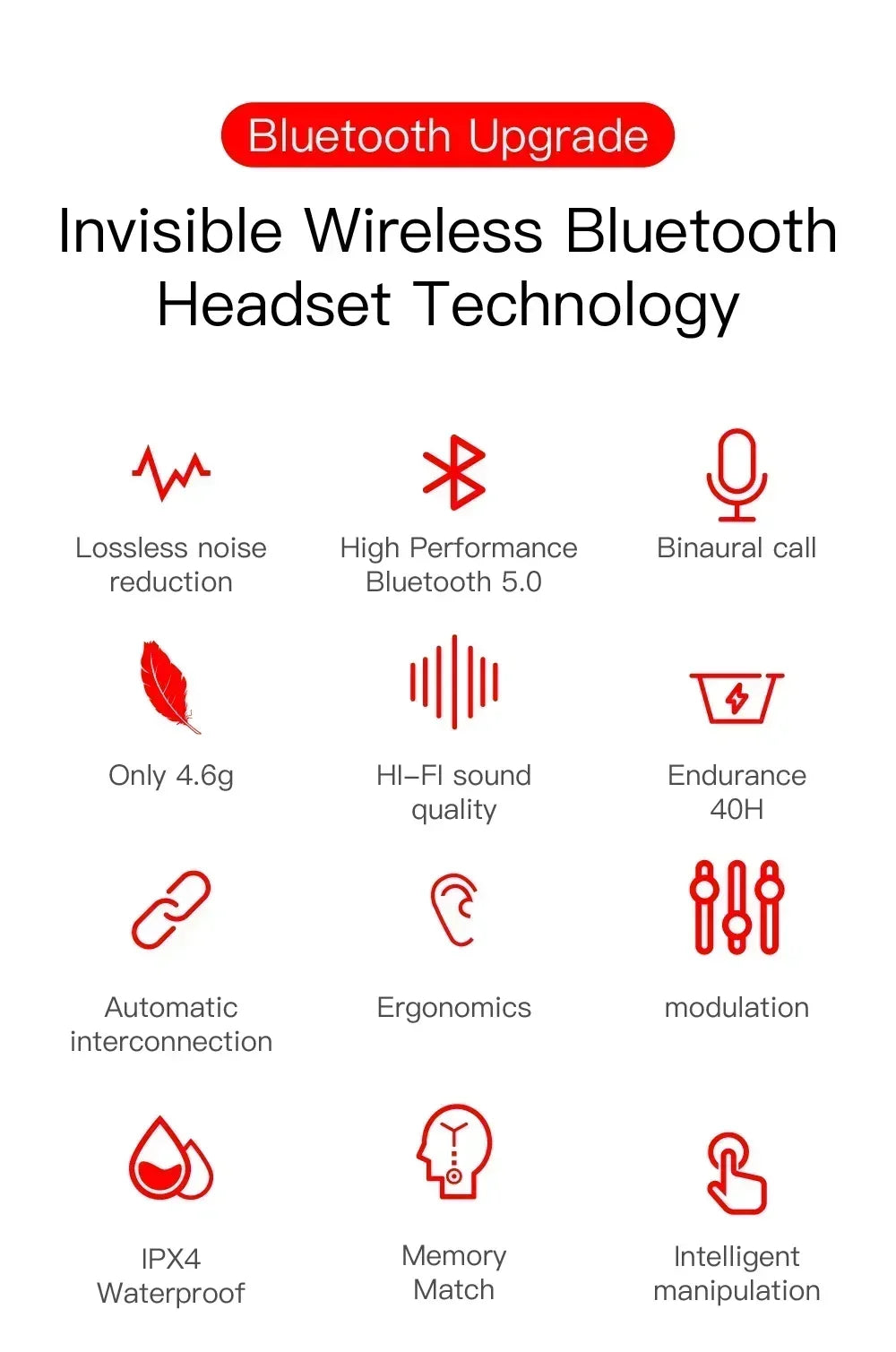 E6S Wireless Bluetooth Earphones TWS Bluetooth Headset Wireless Earbuds Noise Cancelling Earphones with Microphone Headphones NovaCart