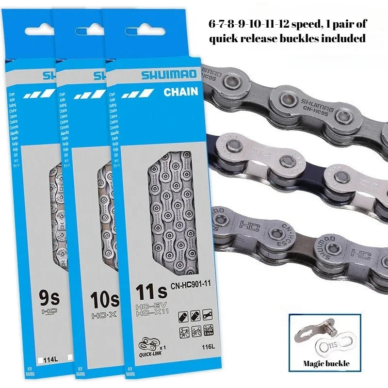 6/8/9/10/11Speed Bicycle Chain High Alloy Steel for Road Mountain MTB Bike Drivetrain Components Accessories Cycling Enthusiasts Pi-Mart