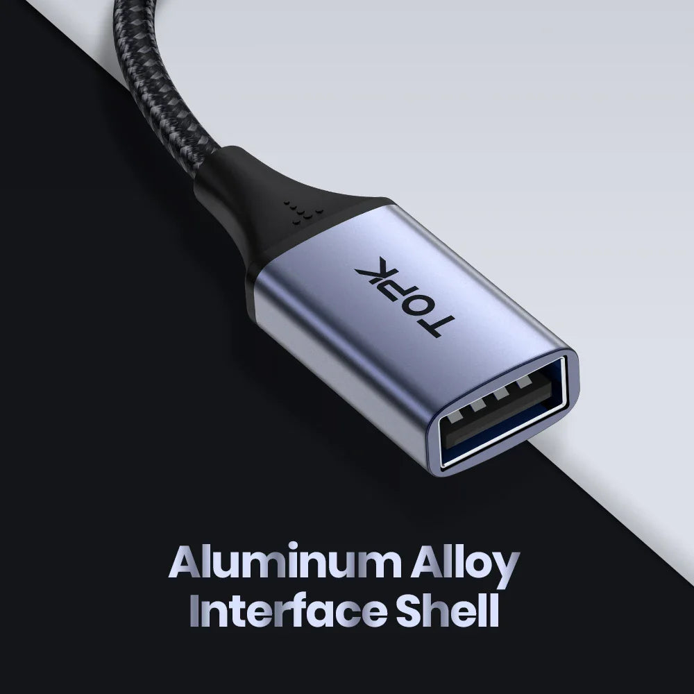 TOPK USB C to USB A Dapter OTG Cable Type C Male to USB 3.0 2.0 Female Cable for MacBook Pro Samsung Type C Adapter Pi-Mart