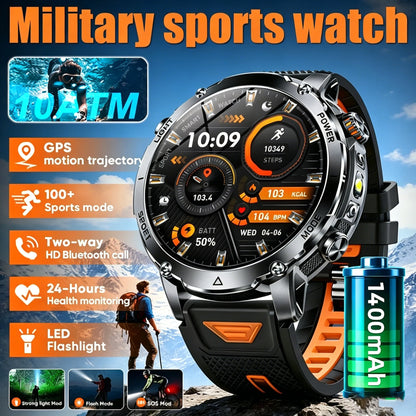 2026 New GPS Smart Watch For Men 1400mAh Battery Outdoor Sports Compass Watches Bluetooth Call IP68 Waterproof Smartwatch gift NovaCart