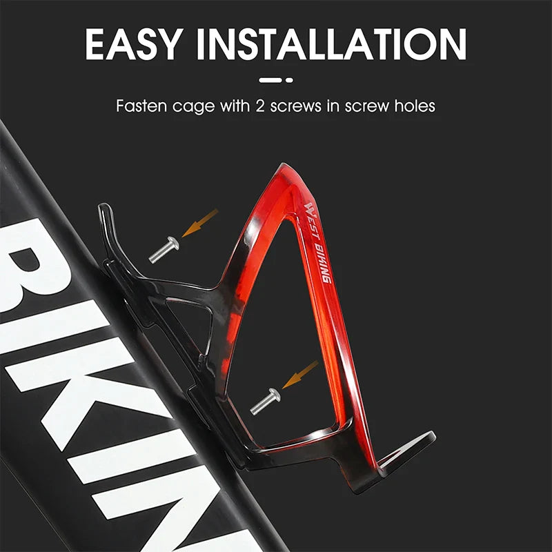 WEST BIKING Bicycle Water Bottle Cage Colorful Gradient Cycling Bottle Holder Ultralight MTB Road Bike Water Bottle Bracket Pi-Mart