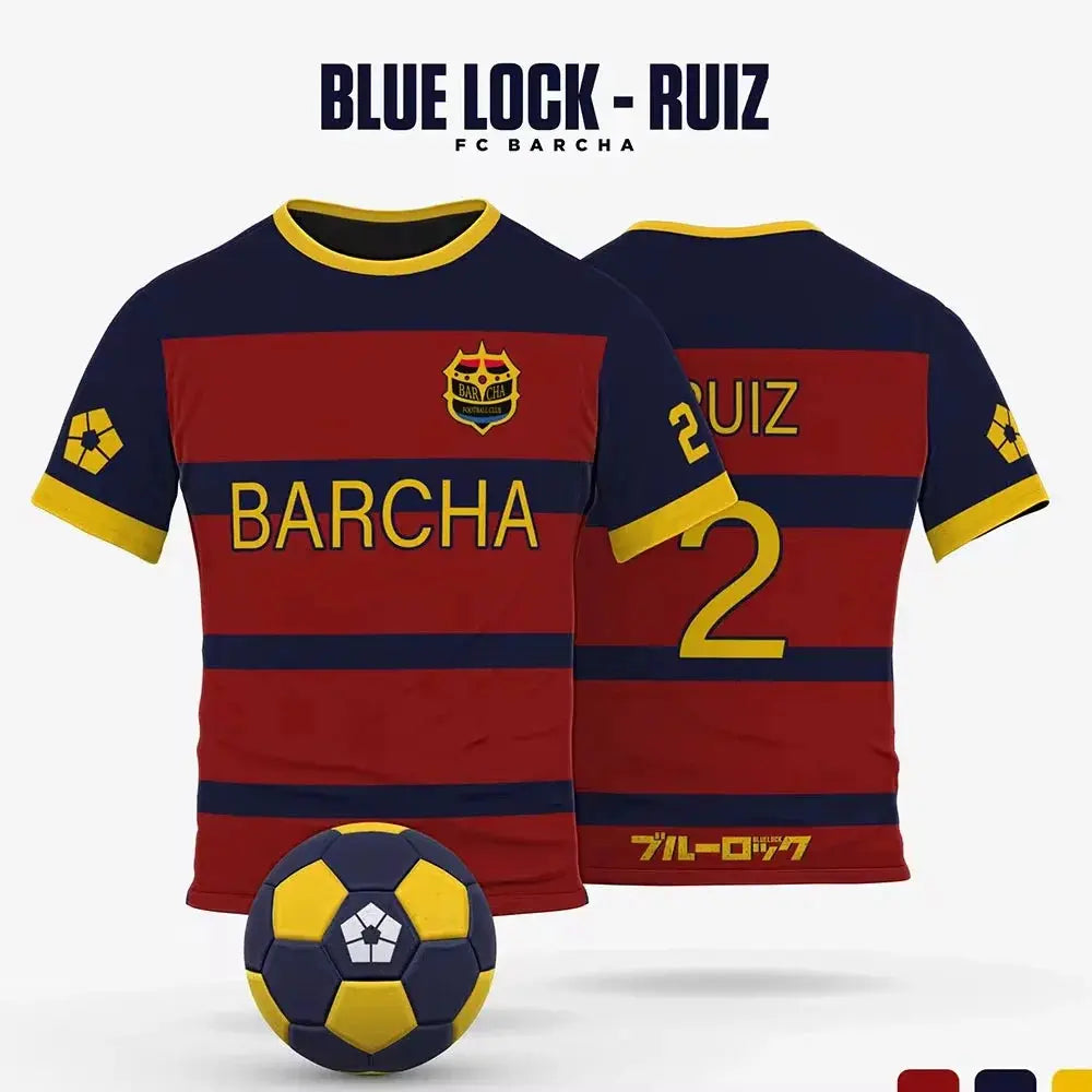 Anime Japanese Blue Lock Isagi Yoichi Football Jersey T-shirt Cosplay Hyoma Chigiri Meguru Bachira Tee Original Children Clothes NovaCart