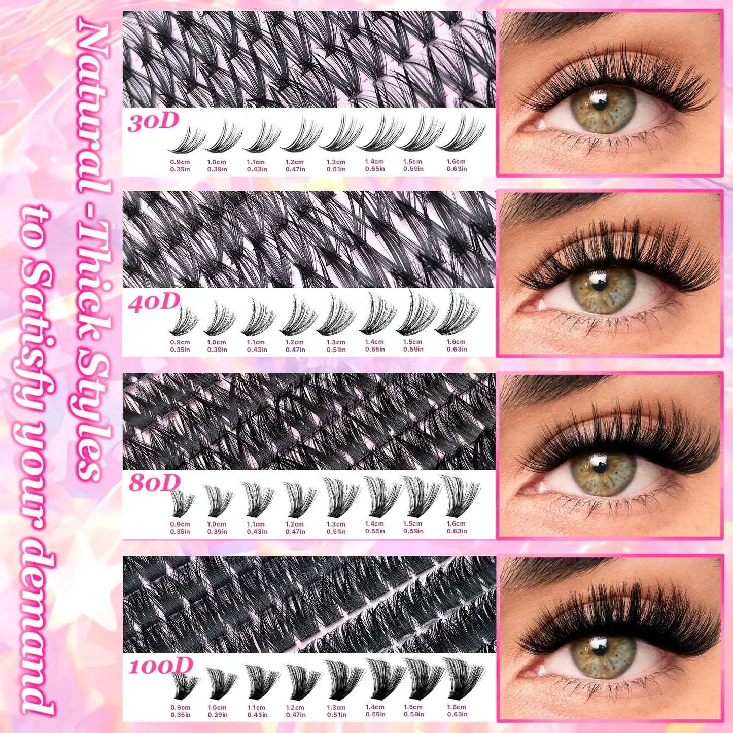 DIY Lash Extension Kit Clusters Individual Eyelashes Kit 9-16mm with Bond and Seal Wispy Natural Mange Lashes NovaCart