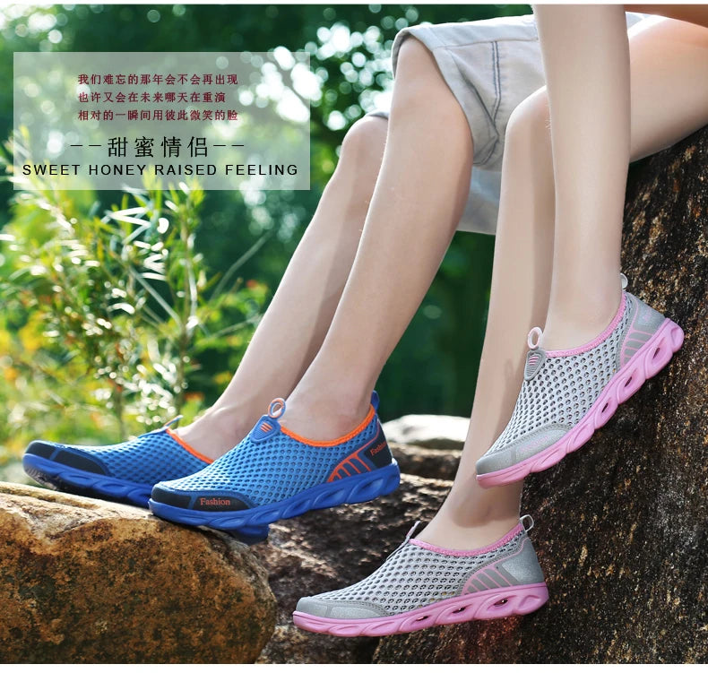 Fashion Casual Shoes Lightweight Summer Breathable Men Shoes Outdoor Comfortable Women Footwear Male Ladies Walking Shoes 36-45 NovaCart