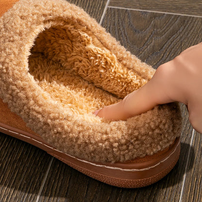 House Suede Slippers for Men TPR Sole Non Slip Durable Soft Warm Memory Foam Cushion Comfortable Living Room Shoes NovaCart