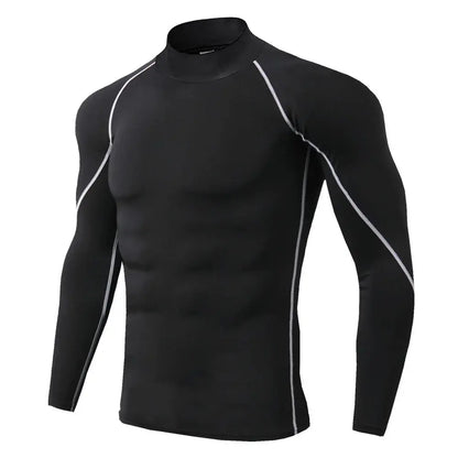 Men Compression Long Sleeve T Shirt Sportswear Male Skinny Tshirt Elastic Track Tracksuit Clothing Gyms Fitness T-shirt For Men NovaCart