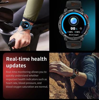 2026 New T-Rex3 Pro 1100mAh Battery Smart Watch GPS path 5ATM Waterproof Sports Run tracker Outdoors Compass Military Smartwatch NovaCart