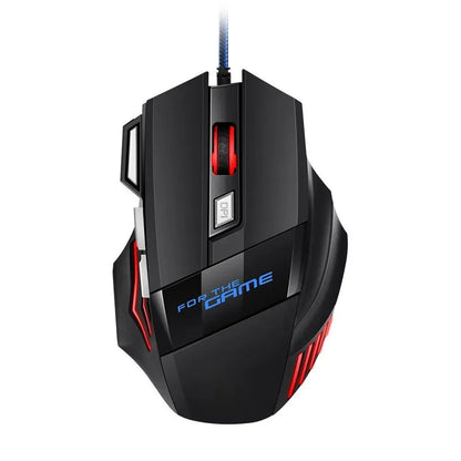 1 PC New Hyperspeed USB Gaming Mouse RGB Backlit Ergonomic Game Mice 7D Esports Wired Mouse for Laptop PC Gamer Pi-Mart