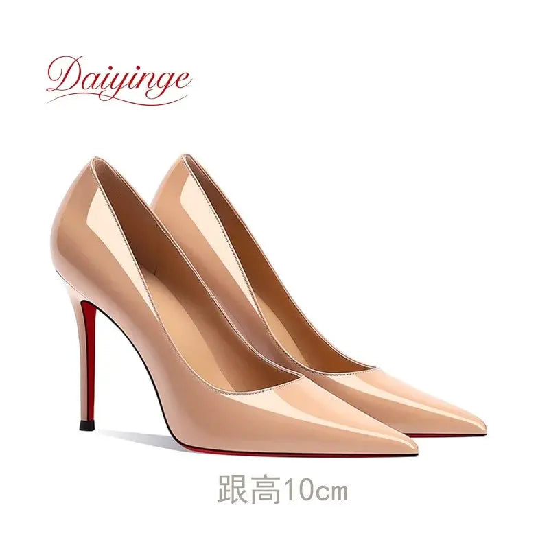 Shoes For Woman 2026 Trend Luxury Red Bottoms High Heels Pointed Toe Stiletto Pumps 12 cm Comfortable Party Dress Wedding Shoes NovaCart