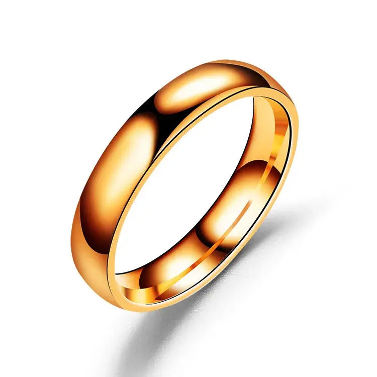 Simple 4mm 6mm Titanium Ring Women Men Prevent Allergy High Polished Wedding Rings Stainless Steel Couple Finger Jewelry Gifts NovaCart