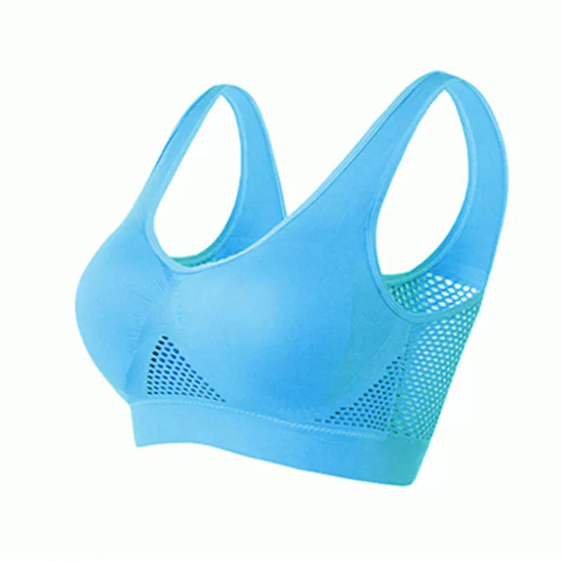 Sport Bra Top Breathable Brassieres Removable pad Sports bras Woman Running Gym Clothing Wireless Underwear For Women Yoga Bra Pi-Mart