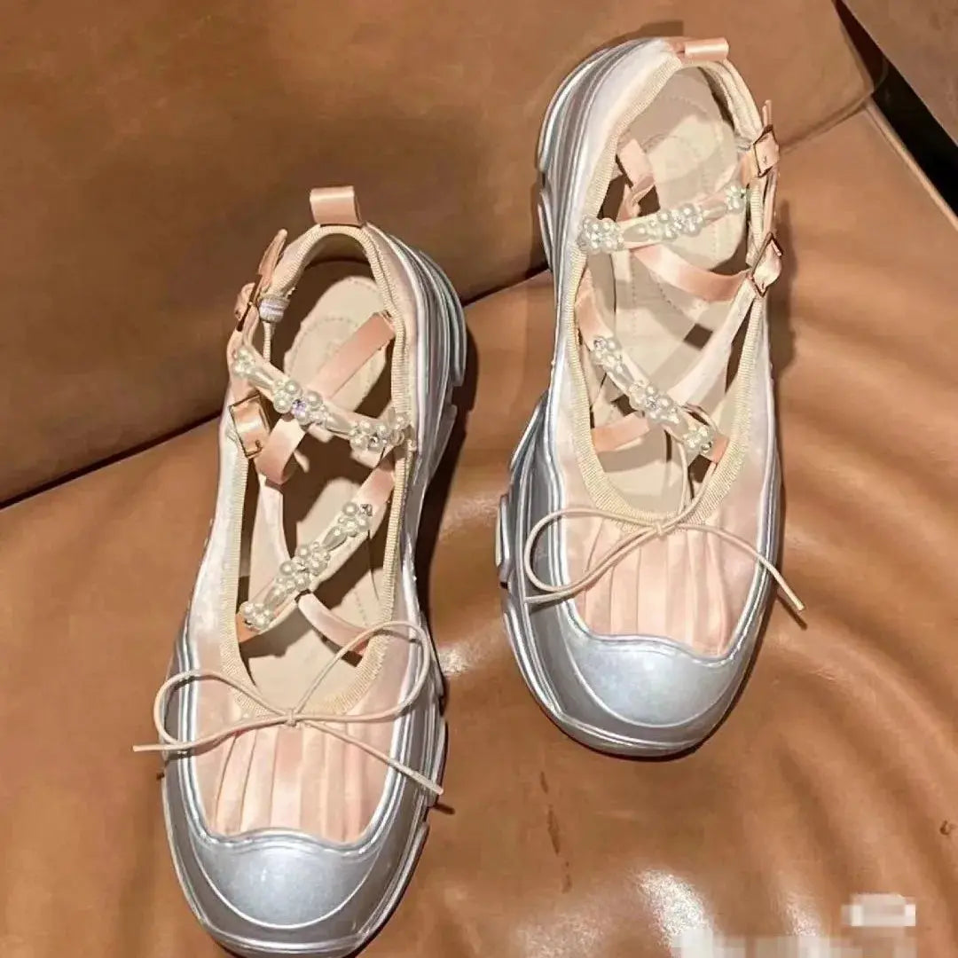 Design Summer New Round Toe Women Flats Fashion Loafers Shallow Mary Jane Shoes Soft Casual Ballet Shoes Slingback Shoes NovaCart