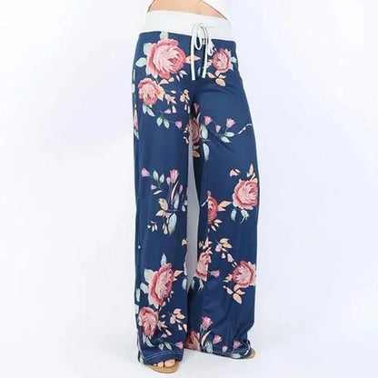 Plus Size Wide-Leg Drawstring Lounge Pants Casual Comfort FitiqueFit