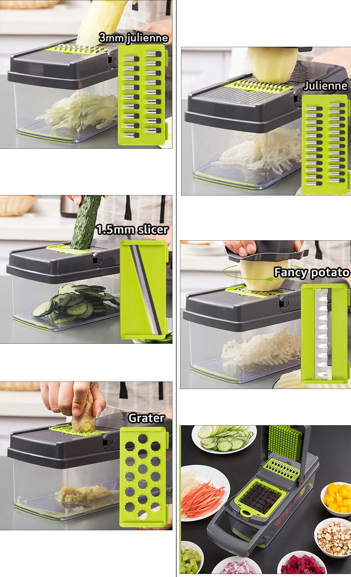 Vegetable Chopper Multifunctional Grater Cutter Kitchen Accessories Manual Fruit Slicer Potatos Shredders Cheese Onions Slicers NovaCart