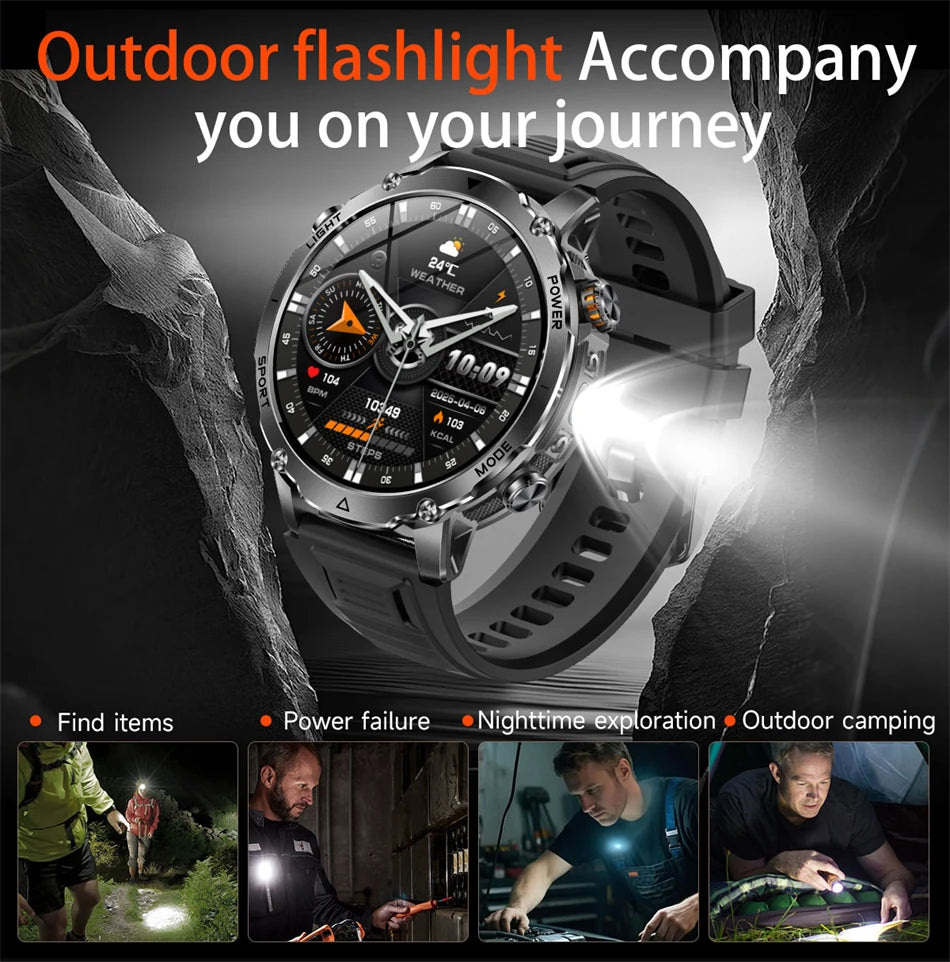2026 New GPS Smart Watch For Men 1400mAh Battery Outdoor Sports Compass Watches Bluetooth Call IP68 Waterproof Smartwatch gift NovaCart