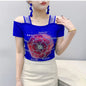M-3XL Summer European Women's Clothes High Quality T-Shirt Luxury Hot Diamonds Design Slim Tees Sexy Girls Streetwear Tops NovaCart