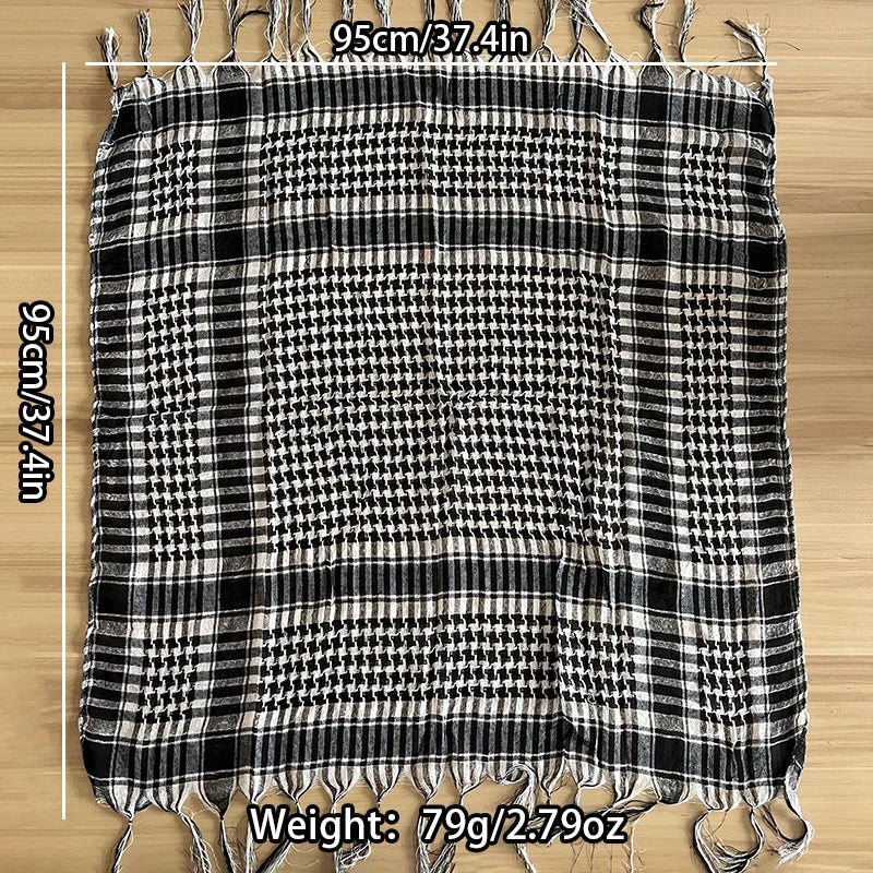 Fashion Military Fashion Lightweight Army Plaid Scarf Unisex Tactical Arab Scarf To Keep Warm Pi-Mart