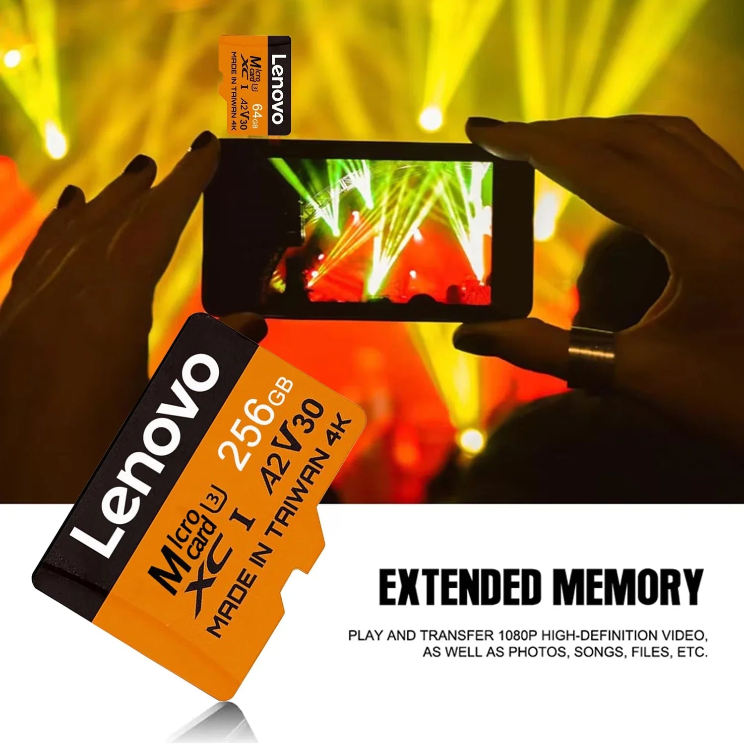Lenovo High Speed Cartao De Memoria U3 V30 UHS-1 Class 10 Storage Card 1TB 512GB Micro SD Card Flash Cards For Nintendo Switch Pi-Mart