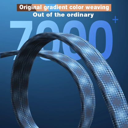 CAT 8 Flat Network Internet Cable 40Gbps 2000MHz Round RJ45 Nylon Braided LAN Cable Patch Cord for Modem Router PC PS4/5/6 Xbox Pi-Mart