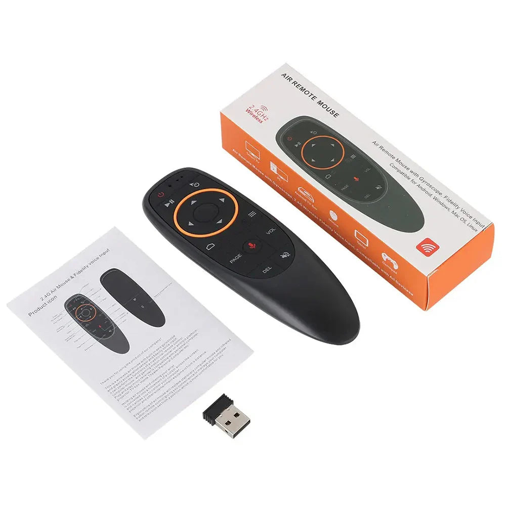 MRSVI G10S Universal Voice Remote Control 2.4G Wireless IR Learning Air Mouse Control for H96 MAX/X88 Pro Android TV Box Pi-Mart