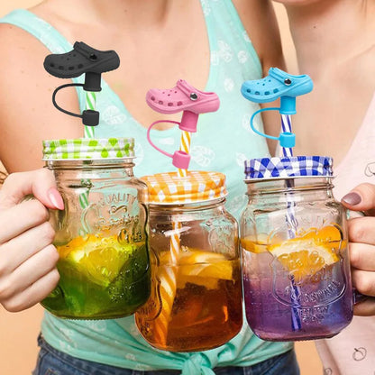 1PCS Cute Slipper Silicone Straw Cover For 30/40 Oz Stanley Cup Reusable 10mm Straw Cover Dust And Splash Proof Straw Cover NovaCart