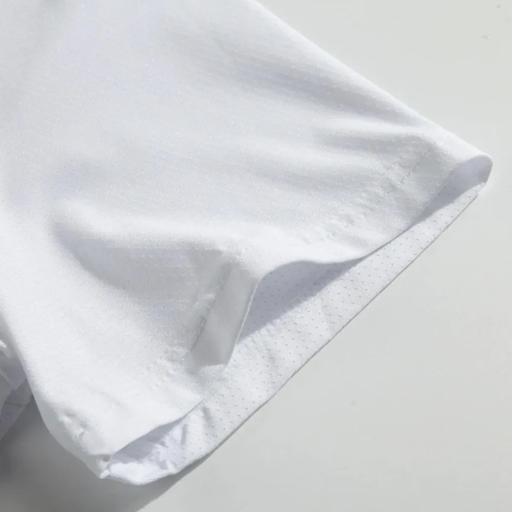 Running T-shirt Reflective Short Sleeve Ice Silk Quick Drying Summer Thin Breathable Fitness Tees Shirt Sportswear Sportsshirt Pi-Mart