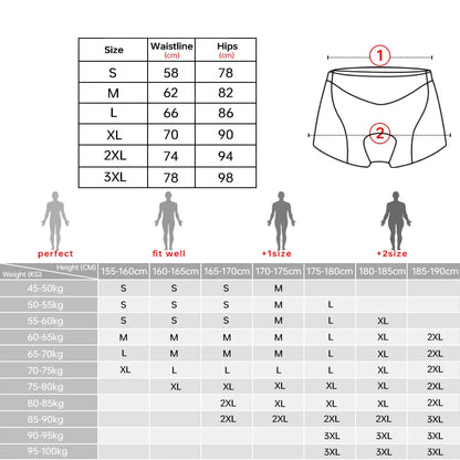 X-TIGER Men's Cycling Underwear with 5D Gel Cushioned MTB Boxer Cycling Shorts Road Cycling Underwear Cycling Equipment Pi-Mart