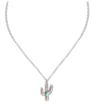 Desert Bloom Saguaro Cactus Necklace Country in My Heart