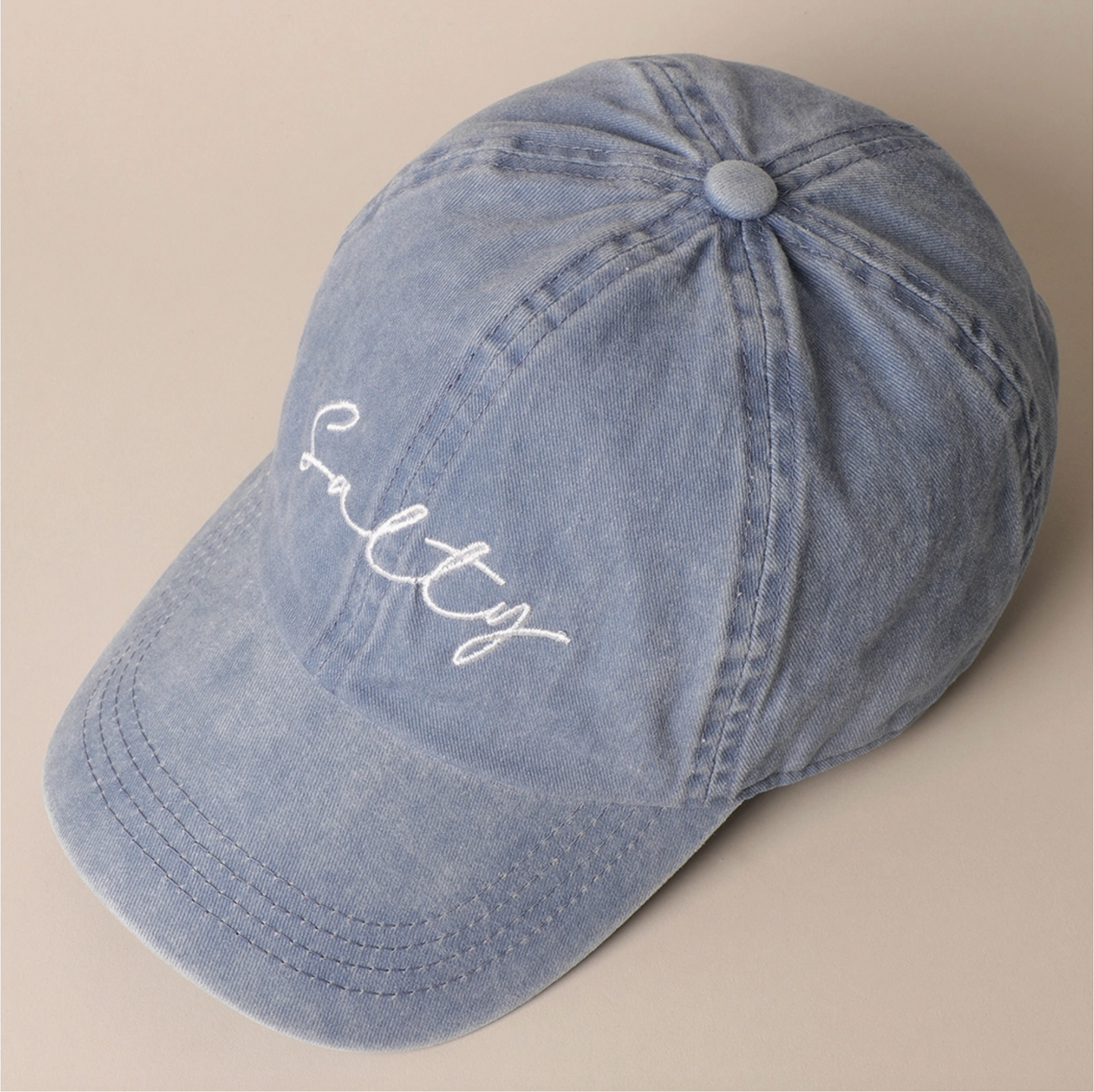 Salty Script Hat Ivy + Cloth
