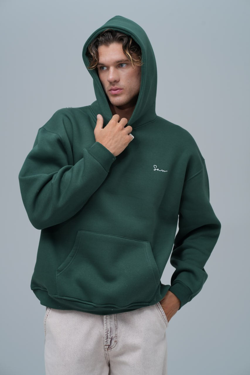 "Saw" Tapestry Appliqué Hoodie Withinblack