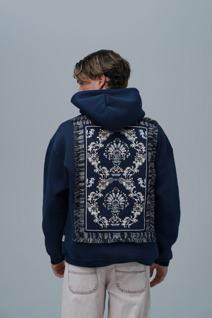 "Saw" Tapestry Appliqué Hoodie Withinblack