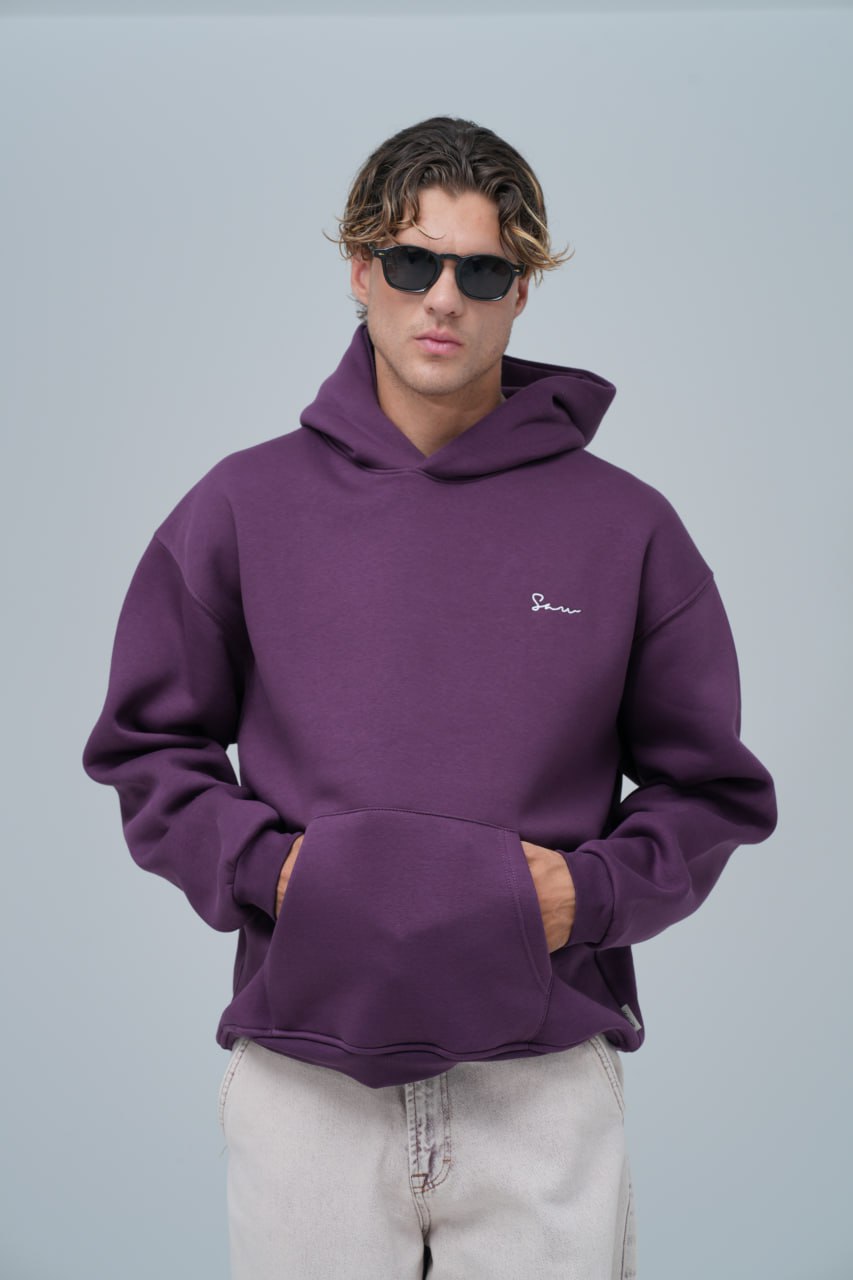 "Saw" Tapestry Appliqué Hoodie Withinblack