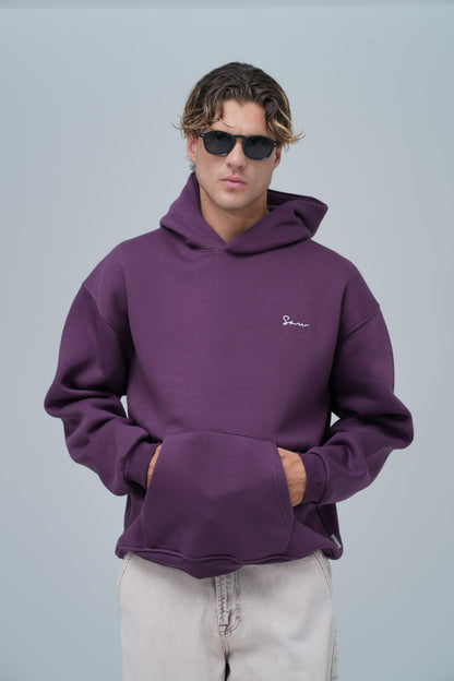 "Saw" Tapestry Appliqué Hoodie Withinblack