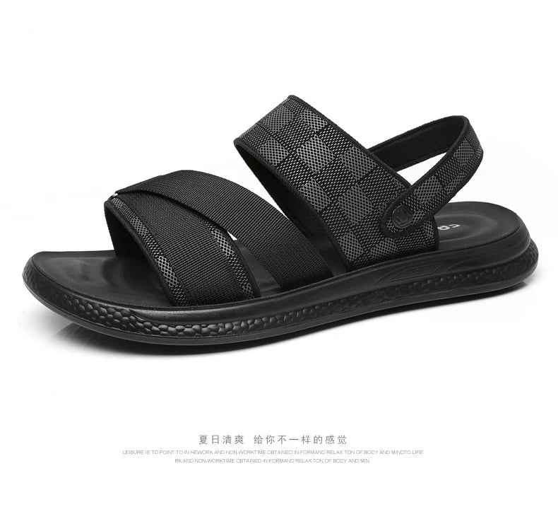 Men's high quality casual sandals summer outdoor waterproof anti slip soft sole comfort beach shoes fashion Lazy Driving slipper