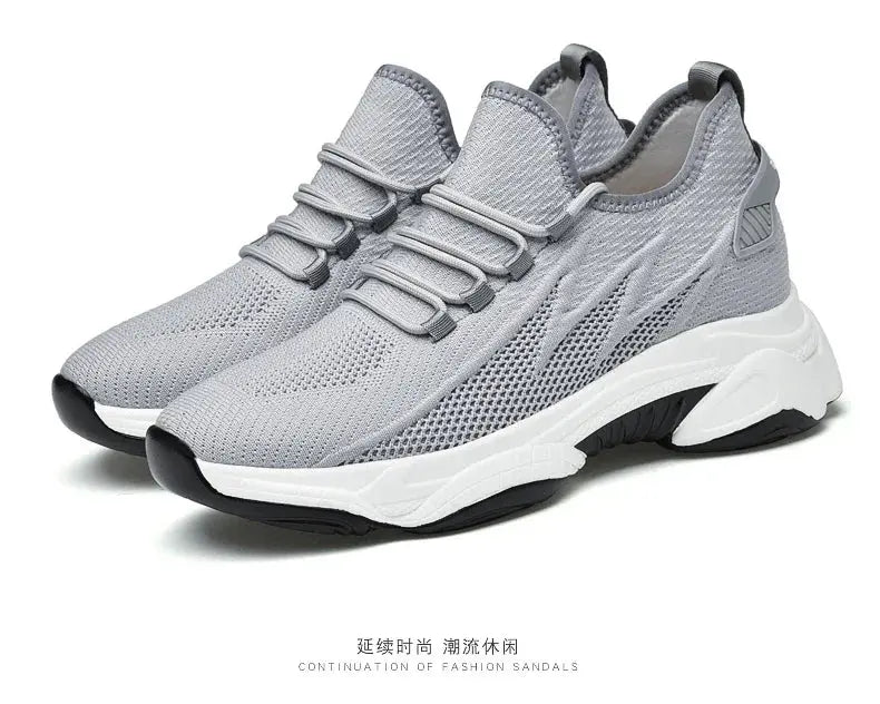 Men Sneakers Casual Heightening Shoes 8cm Height Increase Shoes For Men Summer Breathable 6cm Elevator Shoes 10cm Insole Taller NovaCart