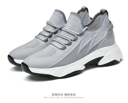 Men Sneakers Casual Heightening Shoes 8cm Height Increase Shoes For Men Summer Breathable 6cm Elevator Shoes 10cm Insole Taller NovaCart