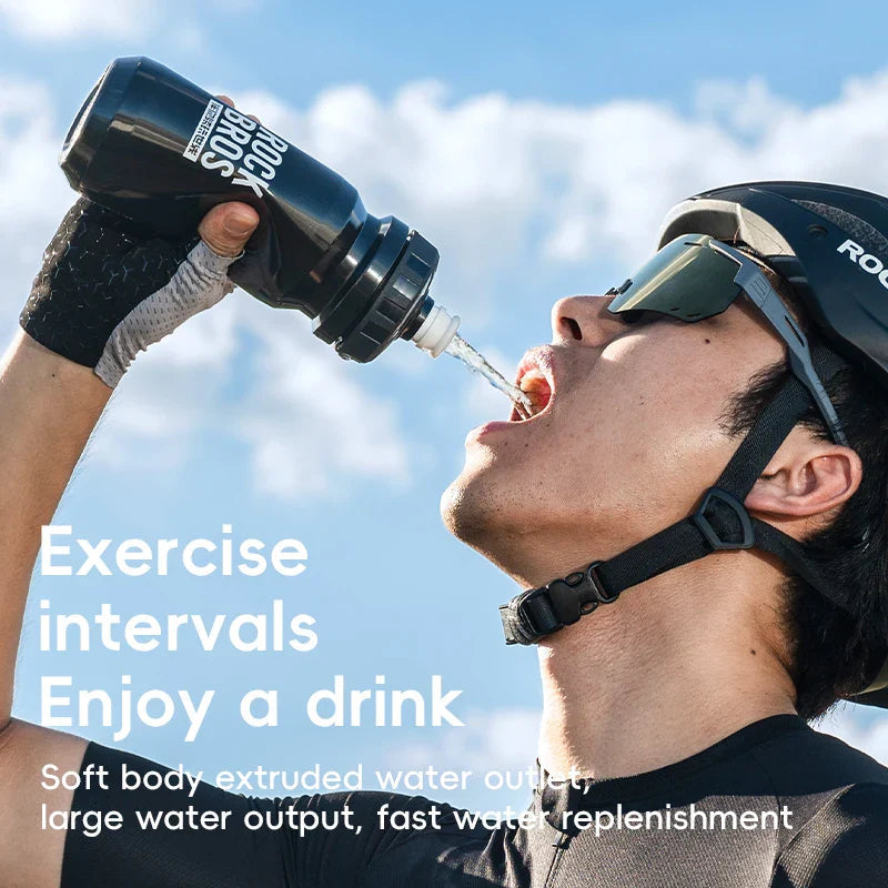 ROCKBROS Bicycle Water Bottle 600ML PP Sports Cup Cycling Kettle Outdoor Camping Hiking Squeeze Bike Cup Pi-Mart